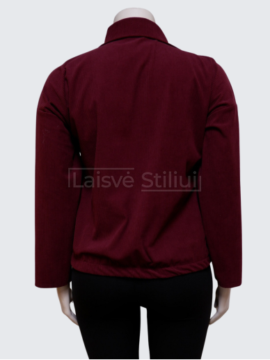 Bordo spalvos velvetinis švarkelis 2
