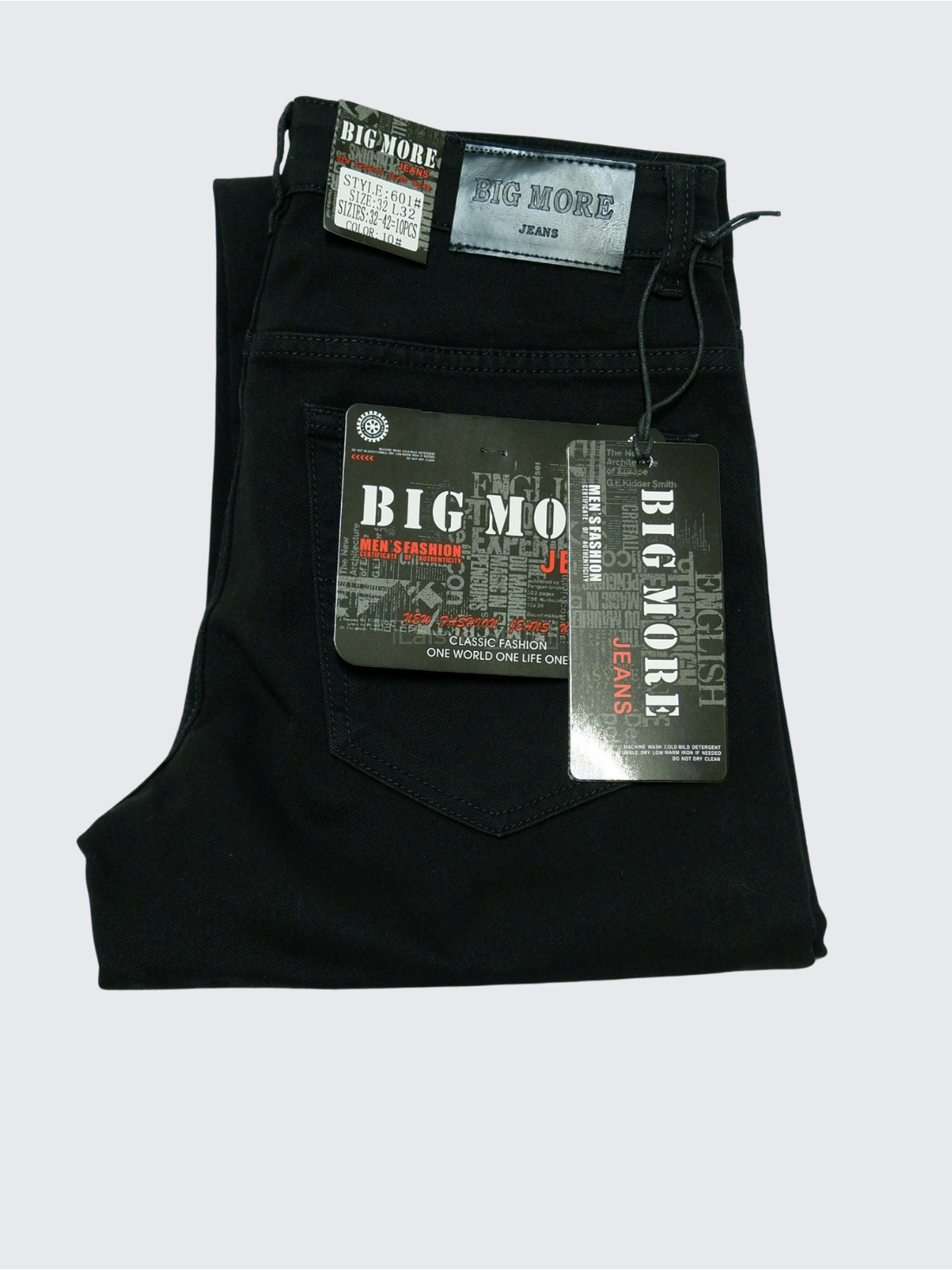 Juodi vyriški džinsai BIG MORE (W35-W42L32) 3 Juodi vyriški džinsai BIG MORE (W35-W42L32) 3