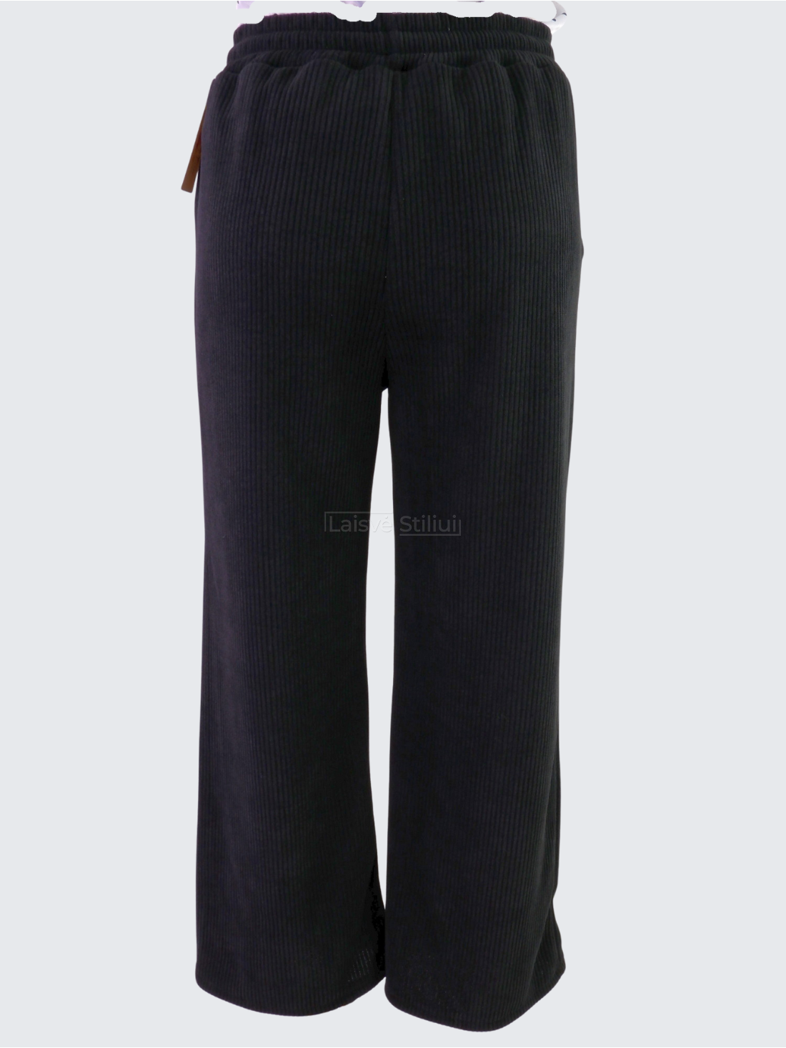 Juodos plačios velveto kelnės 2 Juodos plačios velveto kelnės 2