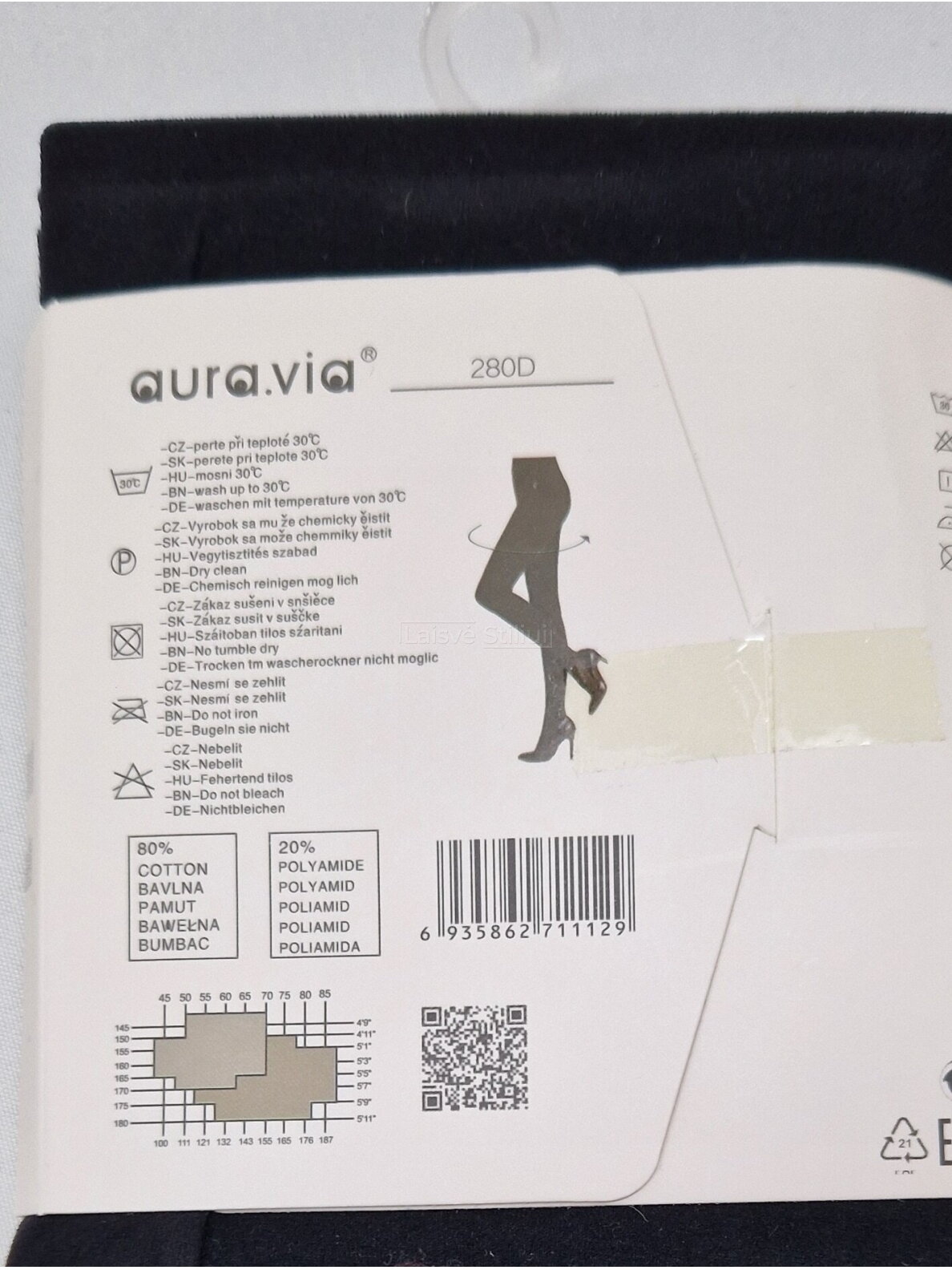 Juodos pėdkelnės AURA.VIA 280D 1 Juodos pėdkelnės AURA.VIA 280D 1