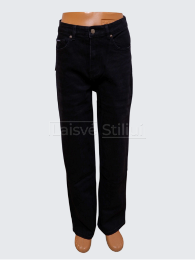 Juodi BAGGY WIDE-LEG vyriški džinsai RESALSA (W28-W36)