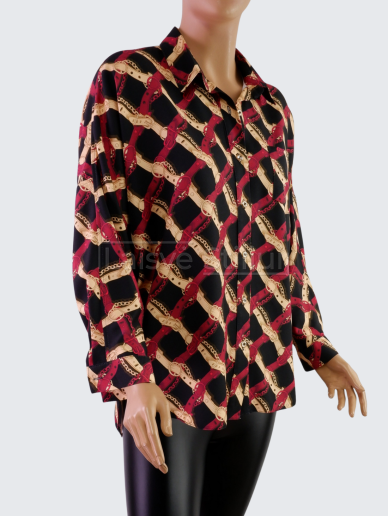 Marškiniai kimono rankovėmis bordo spalva 1 Marškiniai kimono rankovėmis bordo spalva 1