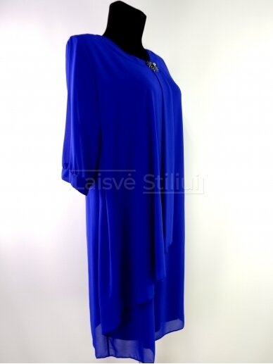 Mėlyna šifoninė suknelė 1