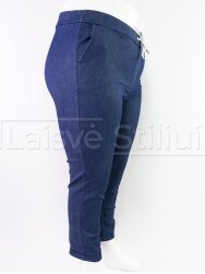 Plono džinso kelnės su guma