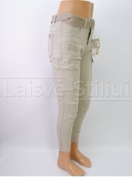 Šviesios kelnės su šoninėmis kišenėmis M.SARA