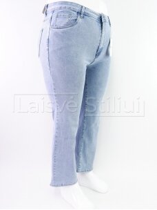Šviesiai mėlyni platūs džinsai SHINY DESIGN