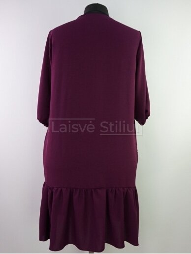 Violetinė suknelė su paraukimu 2
