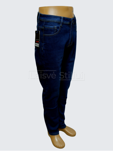 Vyriški mėlyni pašiltinti džinsai BARONJNS